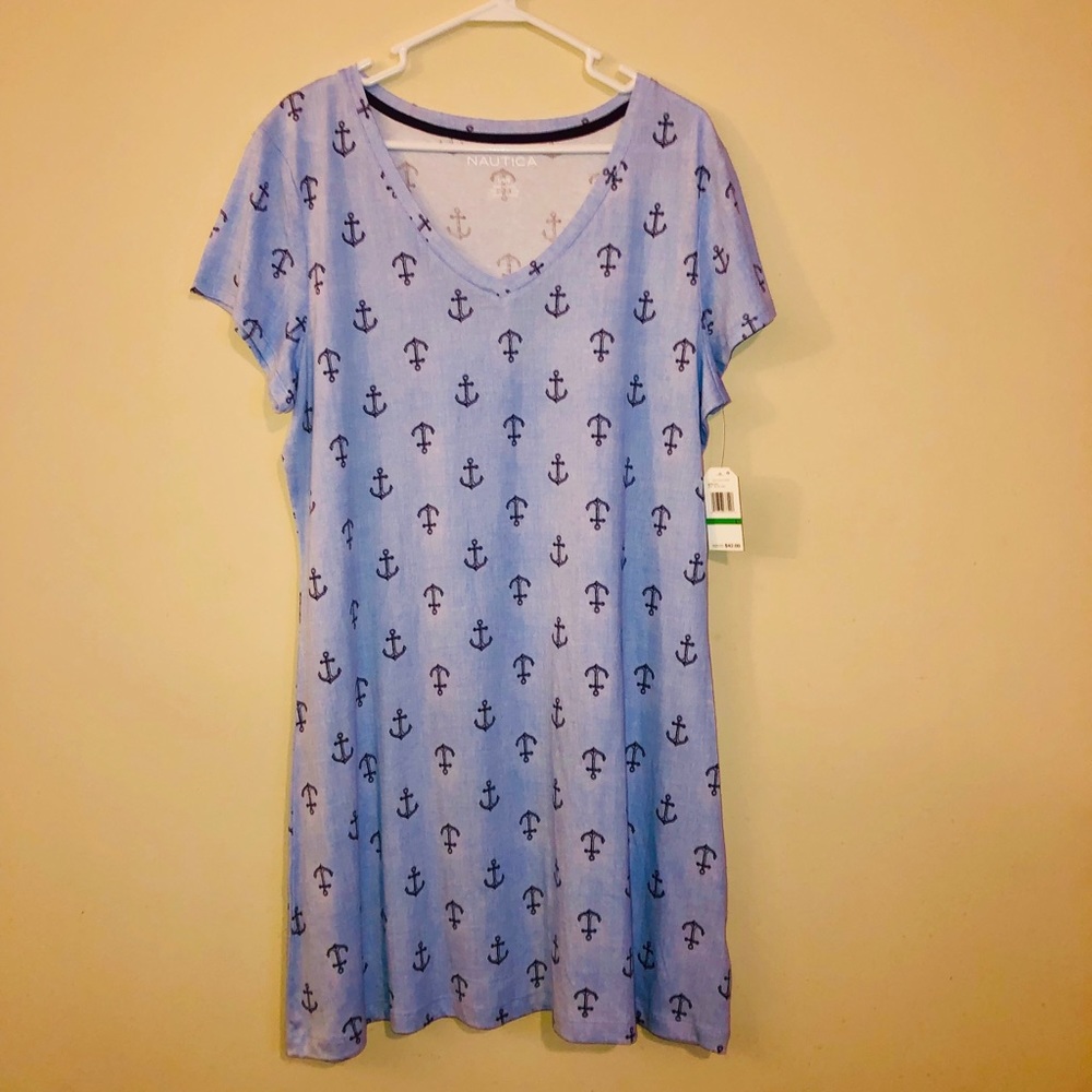 Nautica Gown with Anchor Print